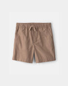 Gar&ccedil;ons - Toile Shorts - Kaki fonc&eacute;, image 1 sur 3 diapositives