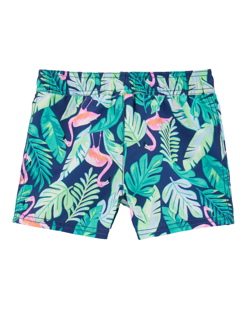 Enfant en bas âge Short maillot de bain imprimé tropical, image 3 sur 5 diapositives