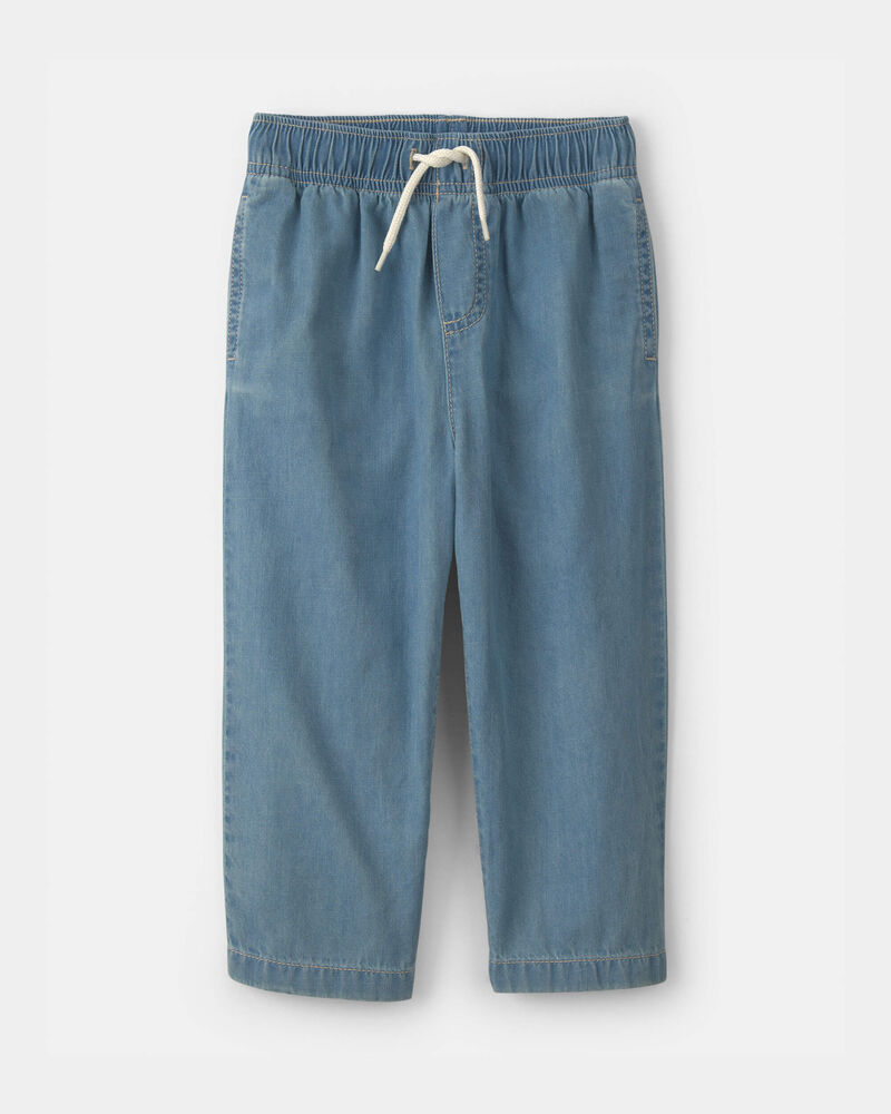 Toddler Boy Chambray Straight-Leg Pant - Light Wash, image 1 of 4 slides