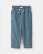 Toddler Boy Chambray Straight-Leg Pant - Light Wash, image 1 of 4 slides