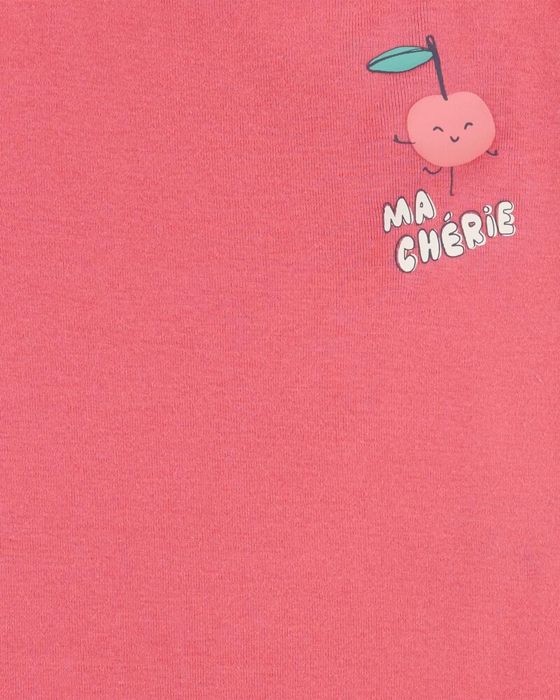 Kid 4-Piece Cherry Cotton Pyjamas, image 2 of 4 slides