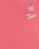 Kid 4-Piece Cherry Cotton Pyjamas, image 2 of 4 slides