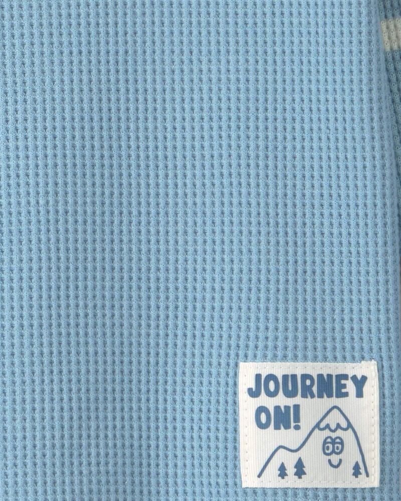 Toddler Boy Thermal Long-Sleeve T-Shirt - Blue, image 2 of 3 slides