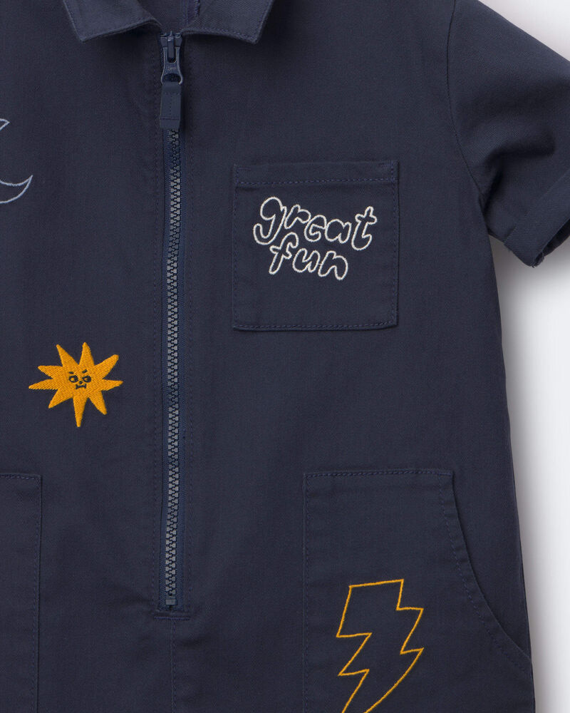 Toddler 'Great Fun' Day Out&trade; Jumpsuit - Navy, image 2 of 2 slides