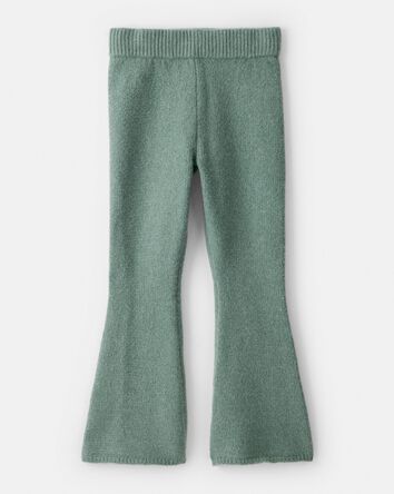 Girls Flared Sweater Knit Pants - Green, 