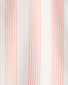 Toddler Girl Striped Loose Fit 2-Piece Pyjama Set - Pink/Ivory, image 4 of 5 slides