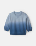 Baby Boy Ombre French Terry Pullover Sweatshirt - Blue, image 1 of 3 slides