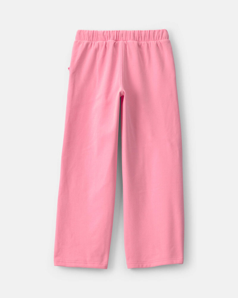Girls Ribbed Pull-On Pants - Pink, image 2 of 4 slides