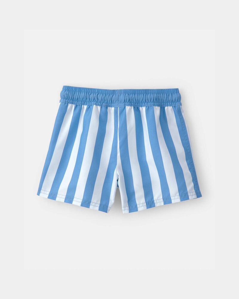 Toddler Boy Striped Swim Trunks - Blue, image 2 of 4 slides