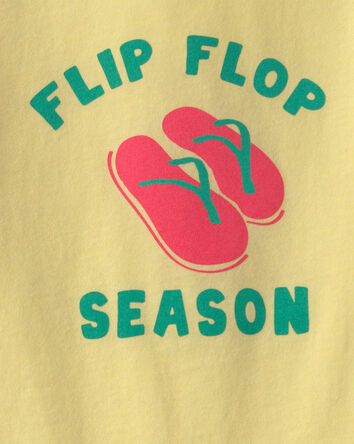 Toddler 'Flip Flop Season' Graphic Tank - Yellow, 