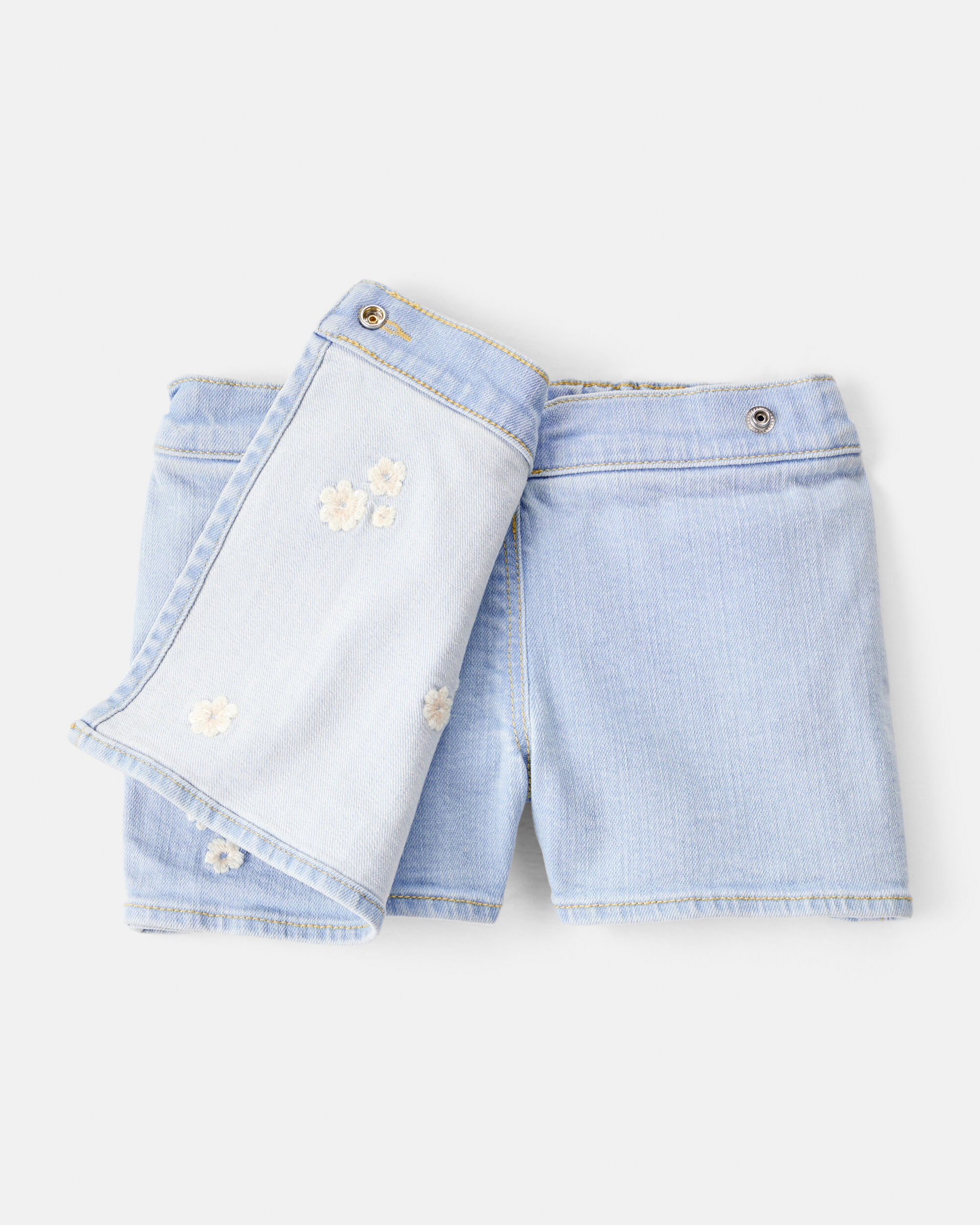 Toddler Girl Embroidered Denim Skort - Blue | Carter's Oshkosh Canada