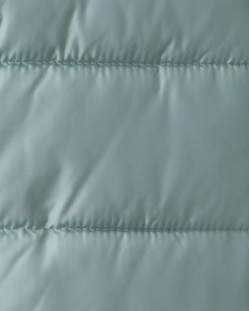 Kid Hooded Puffer Jacket - Green, image 6 of 6 slides