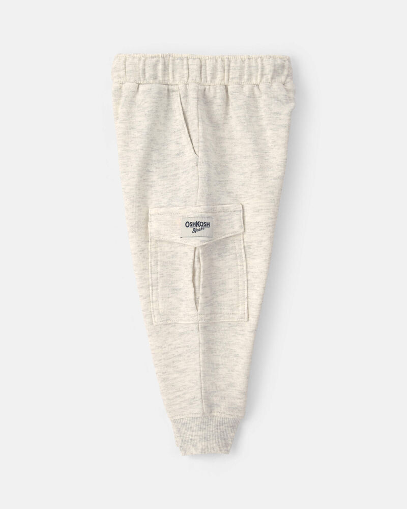 Baby Boy French Terry Cargo Knit Joggers - Grey, image 3 of 5 slides