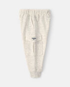 Baby Boy French Terry Cargo Knit Joggers - Grey, image 3 of 5 slides