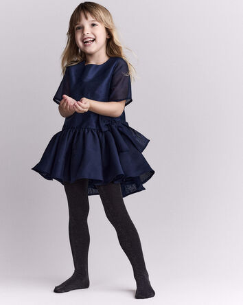 Toddler Girl Drop Waist Short-Sleeve Dress - Navy, 