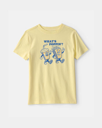 Kids Popcorn Graphic Tee - Yellow, 