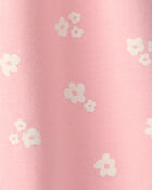 Girls Floral French Terry Dress - Pink, image 3 of 4 slides
