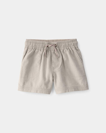Baby Boy Twill Shorts - Light Khaki, 