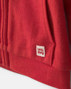 Baby Boy French Terry Zip-Up Hoodie - Red, image 3 of 5 slides