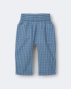 Tout-petit - Pantalon de jeu en seersucker avec poches - Bleu, image 3 sur 8 diapositives
