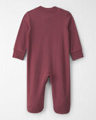Baby Girl Organic Cotton Pointelle Sleeper, image 2 of 5 slides