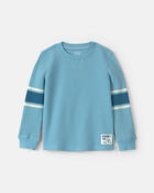 Toddler Boy Thermal Long-Sleeve T-Shirt - Blue, image 1 of 3 slides