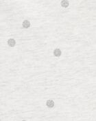 Kid Glitter Polka Dot Long-Sleeve Jersey Dress, image 3 of 4 slides