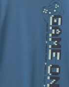 Boys 'Game On' Long-Sleeve Graphic Tee - Blue, image 2 of 3 slides