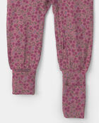 B&eacute;b&eacute; fille - Pyjama ajust&eacute; 1 pi&egrave;ce PurelySoft &agrave; motif floral &ndash; Rose, image 3 sur 7 diapositives
