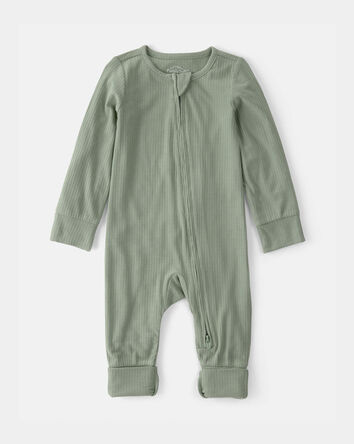 Baby 2-Way Zip PurelySoft Sleeper - Green, 