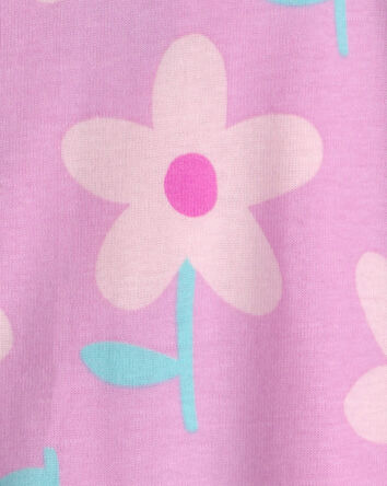 Toddler Girl Floral 100% Cotton Snug Fit 1-Piece pyjama - Pink, 