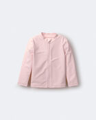 Toddler Full-Zip Long-Sleeve Rashguard - Blush, image 2 of 7 slides