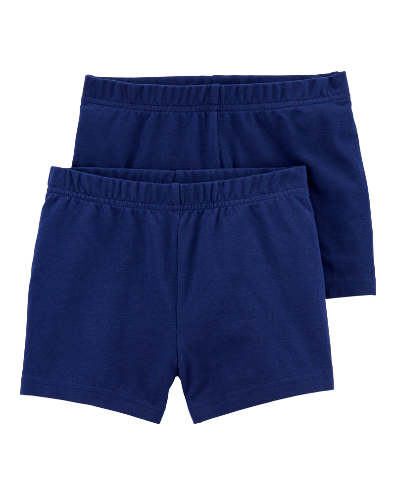 Toddler Girl 2-Pack Navy Bike Shorts, image 1 of 3 slides