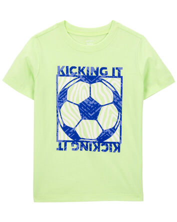 T-shirt à imprimé de ballon soccer, 