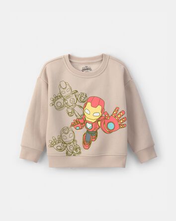 Toddler Boy &copy;Marvel Iron Man French Terry Pullover Sweatshirt - Brown, 