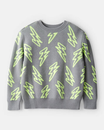 Boys Lightning Sweater - Grey, 