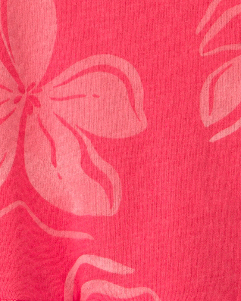 Tout-petit fille - D&eacute;bardeur p&eacute;plum &agrave; motif floral - Corail, image 3 sur 3 diapositives