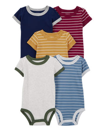 Baby  5-Pack Short-Sleeve Bodysuits, 