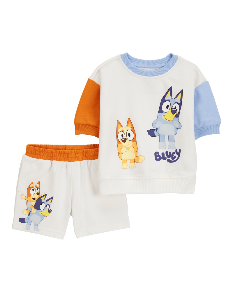 Toddler 2-Piece Bluey French Terry Outfit Set - Cream, image 1 of 2 slides