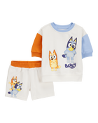 Toddler 2-Piece Bluey French Terry Outfit Set - Cream, image 1 of 2 slides