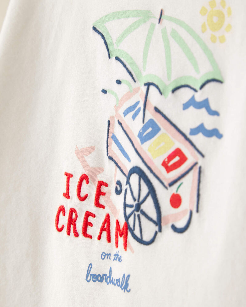 Toddler Girl Ice Cream Top - Cream, image 2 of 4 slides