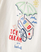 Toddler Girl Ice Cream Top - Cream, image 2 of 4 slides