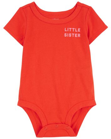 Little Sister Cotton Bodysuit, 