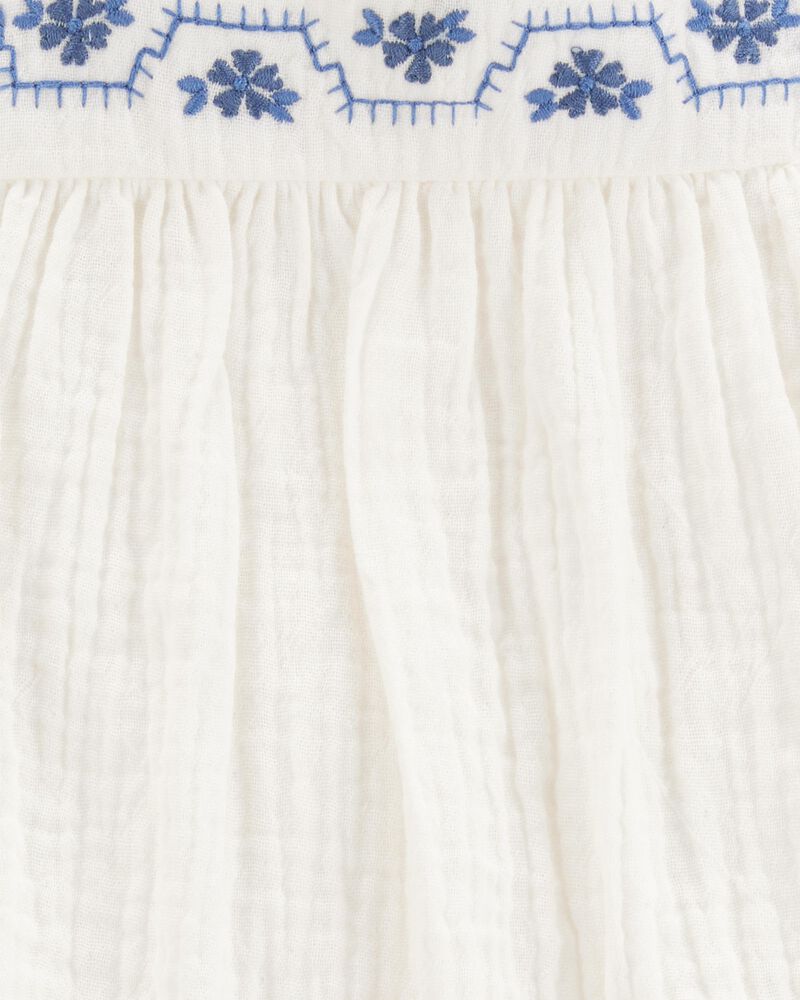 Bébé Robe à manches volantées - Blanc, image 4 sur 5 diapositives