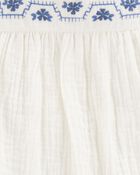 Bébé Robe à manches volantées - Blanc, image 4 sur 5 diapositives