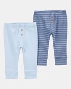 Baby Boy 2-Pack Pull-On Cotton Pants, image 1 of 5 slides