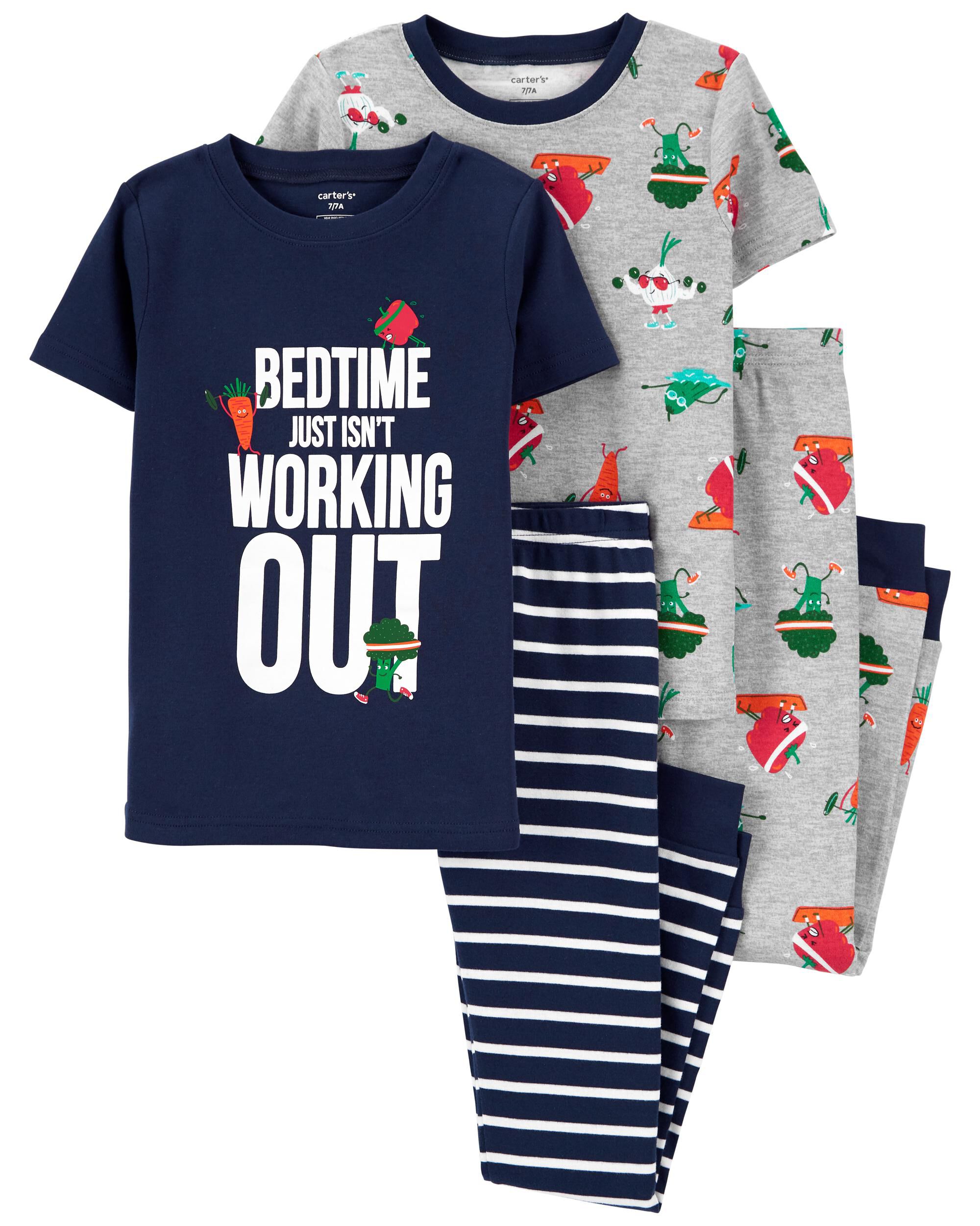 4 Piece Veggies 100 Snug Fit Cotton PJs