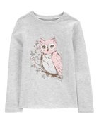 Kid Owl Long-Sleeve Graphic Tee, image 1 of 3 slides