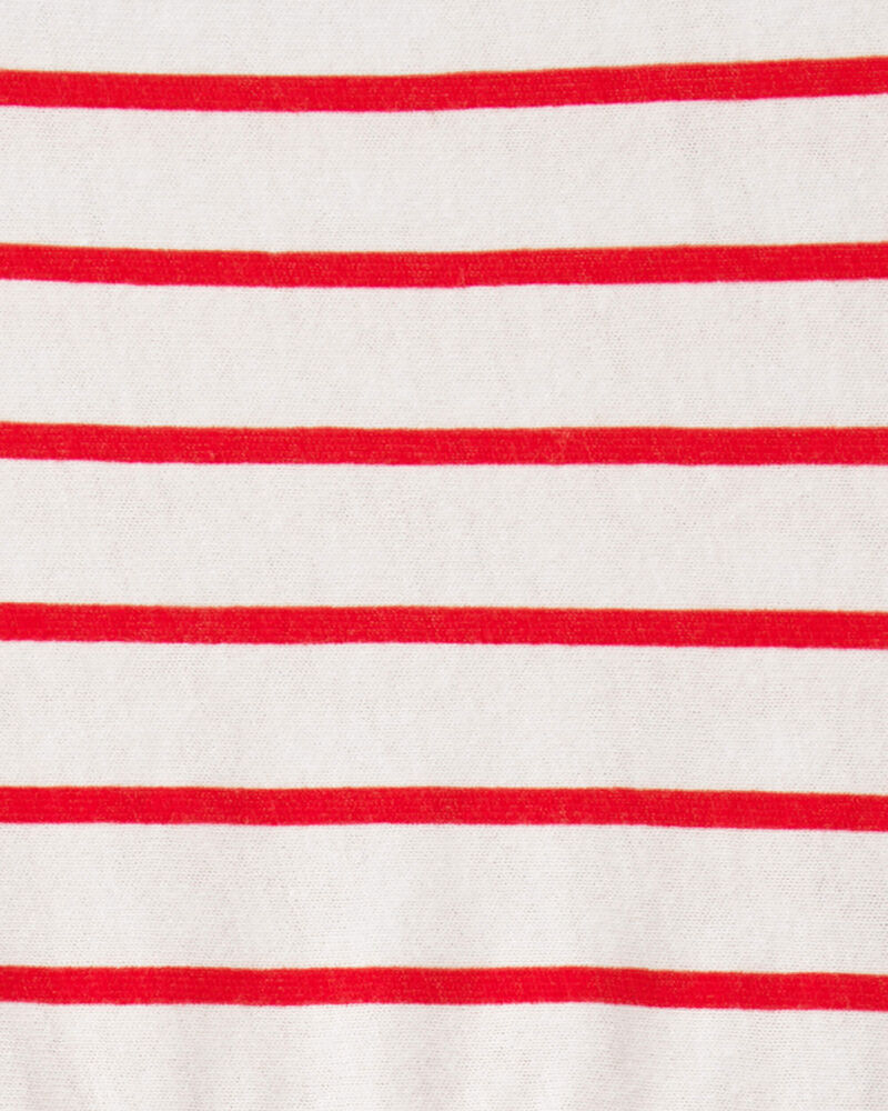 Baby Girl Striped Short-Sleeve Dress - Red/Ivory, image 3 of 4 slides
