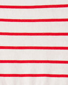Baby Girl Striped Short-Sleeve Dress - Red/Ivory, image 3 of 4 slides